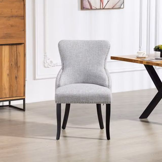 Artemis Home Rodello Fabric Dining Chairs, Set of 2, Light Grey