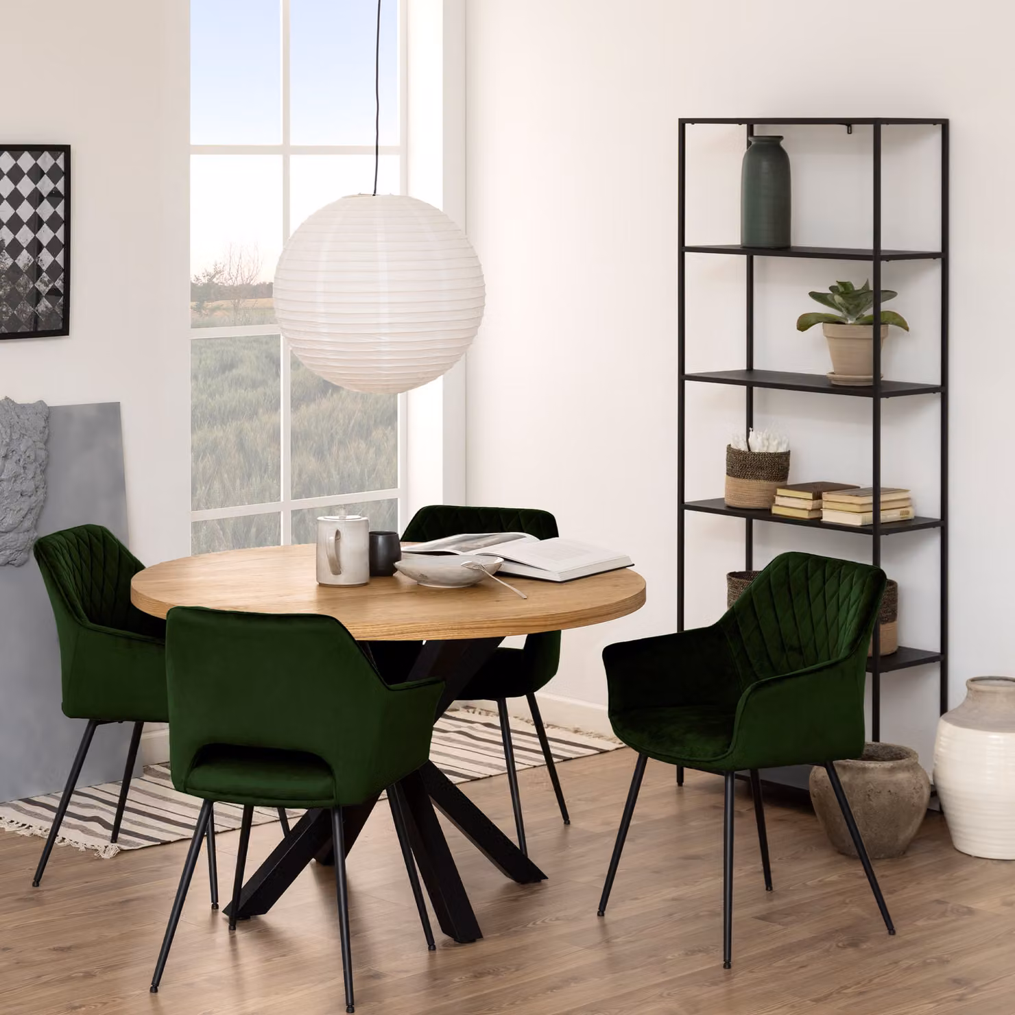 Furniture To Go Newcastle Tall Bookcase with 5 Shelves in Matt Black – 2