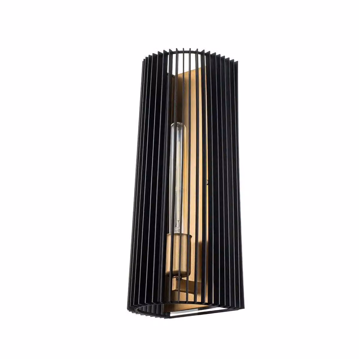 Kichler Linara Mid-Century Wall Lamp in Black and Gold Brass – 4