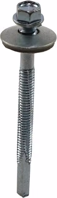 JCP Fixings Metalfix High Thread Self-Drilling Screws, Grey, Box of 100, 5.5 x 75mm