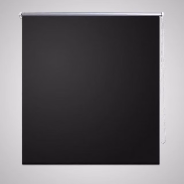 Berkfield Home Blackout Roller Blind, Black, W: 100 cm, H: 175 cm