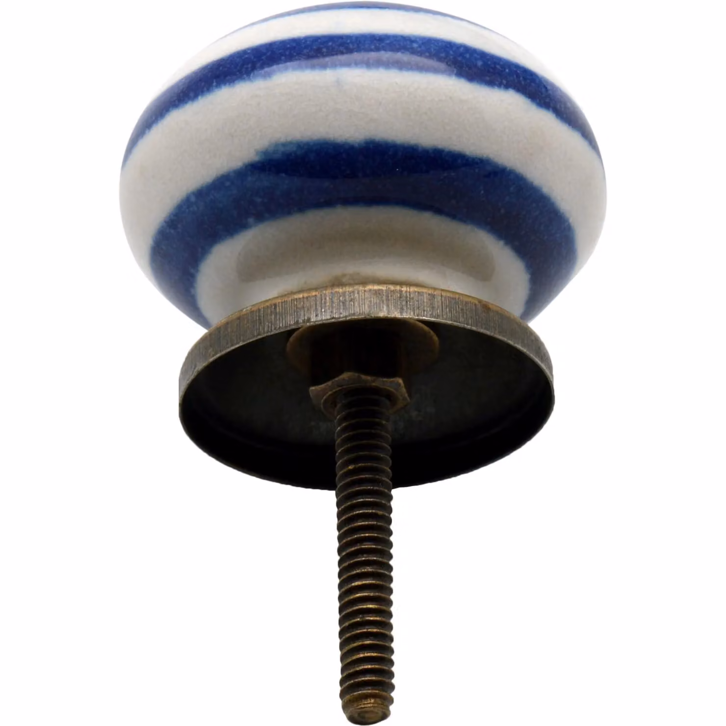 Nicola Spring Round Ceramic Cabinet Knob in Blue – 3