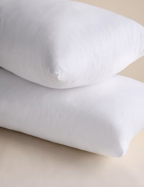 M&S 2 Pack Stay Cool Firm Pillows, White, Pure Cotton and Breathable