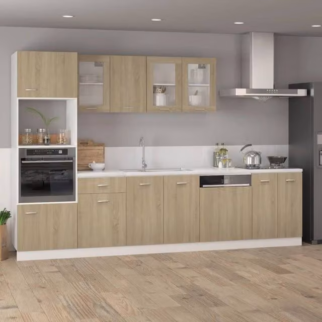 Berkfield Home Durable Dishwasher Panel in Sonoma Oak Light Brown, W: 59.5 cm, D: 3 cm, H: 67 cm