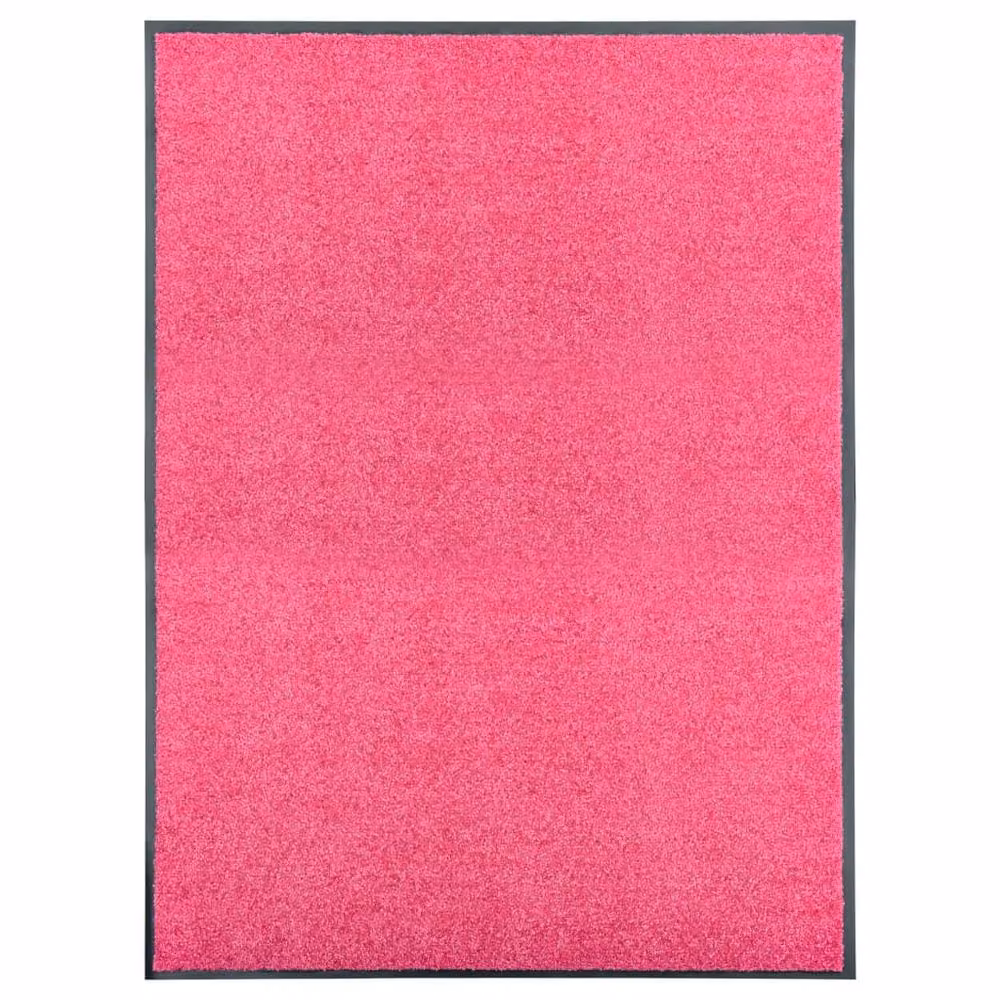 Berkfield Home Washable Non-Slip Pink Doormat W/D: 120 x 90 cm – 2