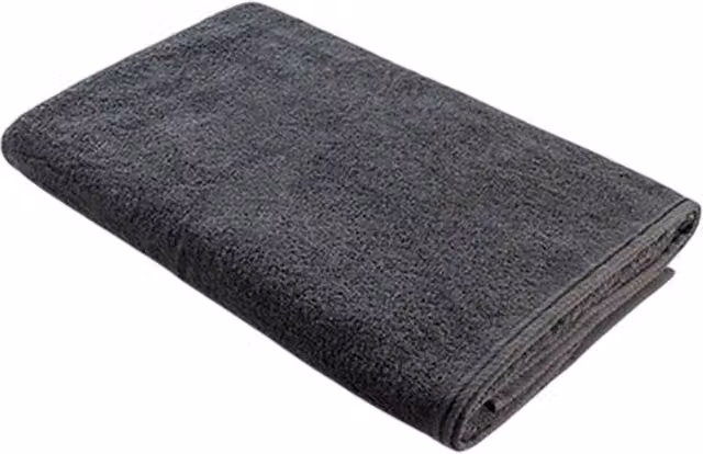 ARTG Bordered Cotton Terrycloth Bath Towel in Grey
