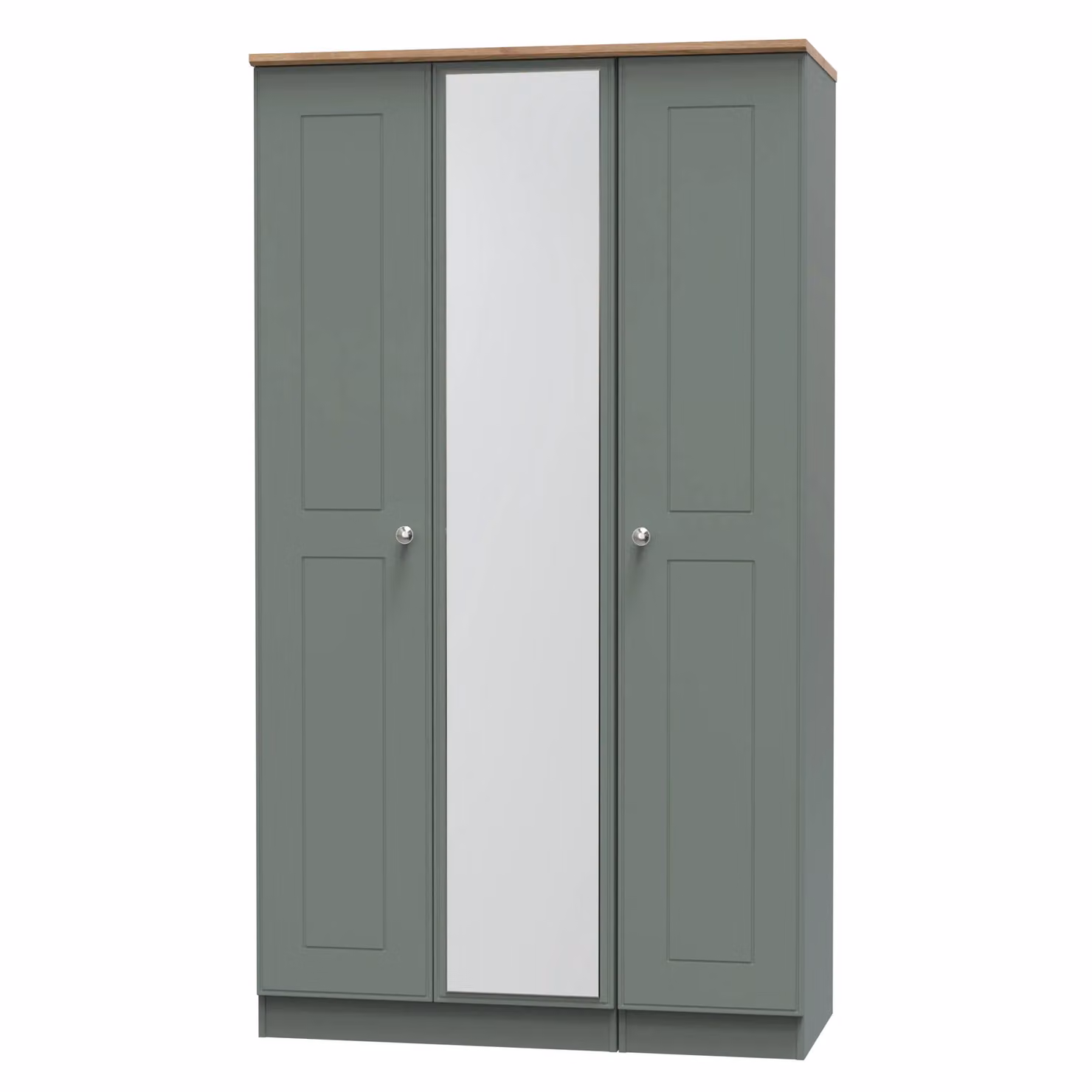 Ready Assembled 2 U Albert Tall Triple Mirror Wardrobe in Pale Green – 2