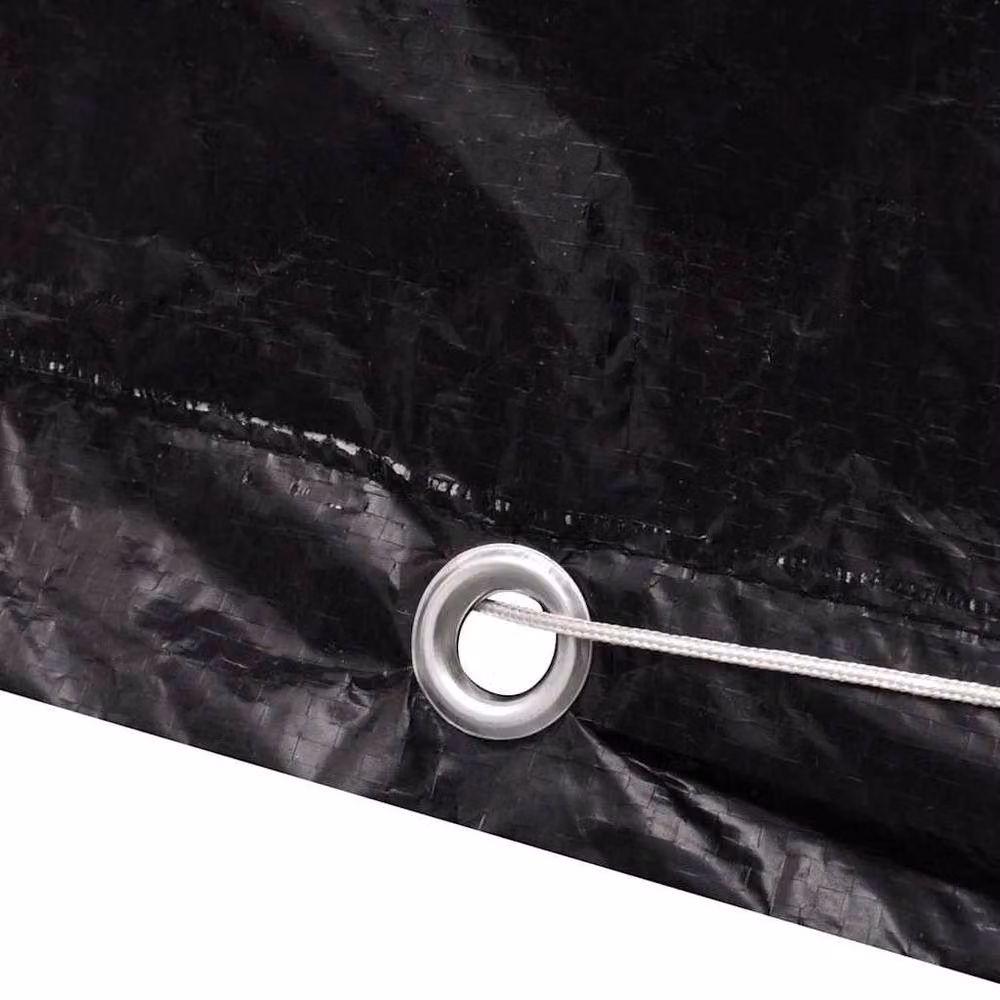 Berkfield Home Durable Garden Furniture Cover with 8 Eyelets, Black, W/D/H: 180 x 70 x 90 cm – 2
