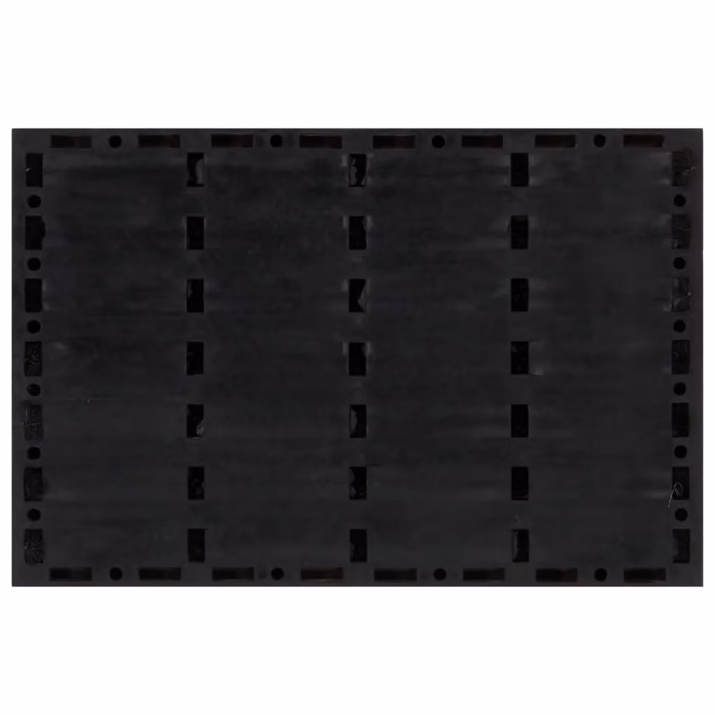 Berkfield Home Rectangular Rubber and Coir Door Mat, Black, W: 40 cm, D: 60 cm – 3