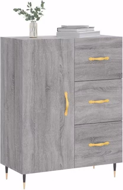 Berkfield Home Grey Sonoma Sideboard in Engineered Wood W/D/H: 69.5 x 34 x 90 cm – 1