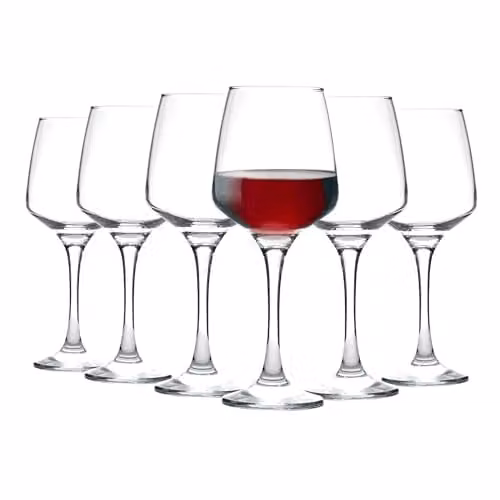 Argon Tableware Tallo Wine Glasses, Set of 6, 400ml, Transparent – 1