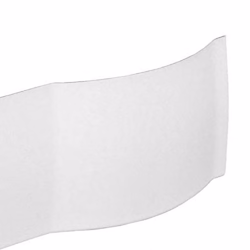 Nuie SBATH25 Modern P Shaped Right Hand Bath with Curved Bath Screen and Side Panel, White, W/D/H: 150 x 85 x 41.5 cm – 1