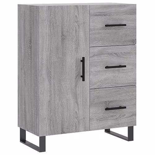 vidaXL Modern Grey Sonoma Sideboard in Engineered Wood W/D/H: 69.5 x 34 x 90 cm – 1