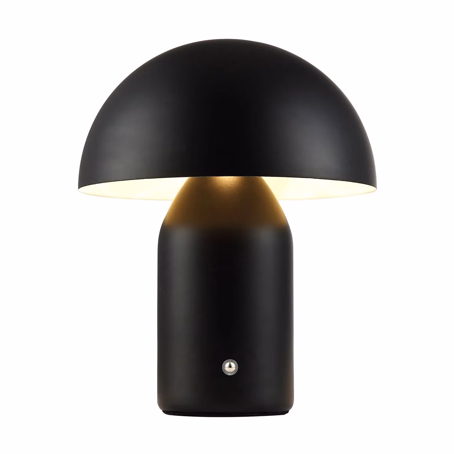 Happy Homewares Modern Rechargeable Mushroom Table Lamp with Touch Dimmer in Black, Height: 35.56 cm – 2