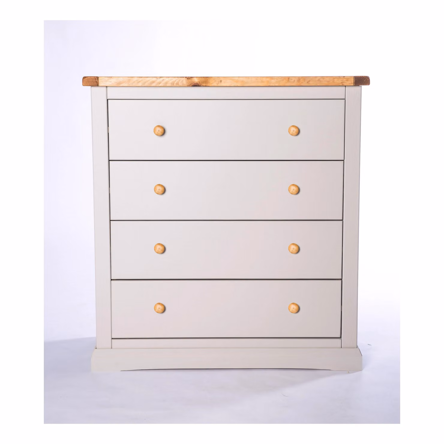 Cabinet Bits Loreo 4 Drawer Chest of Drawers in Light Grey and Wood – 2