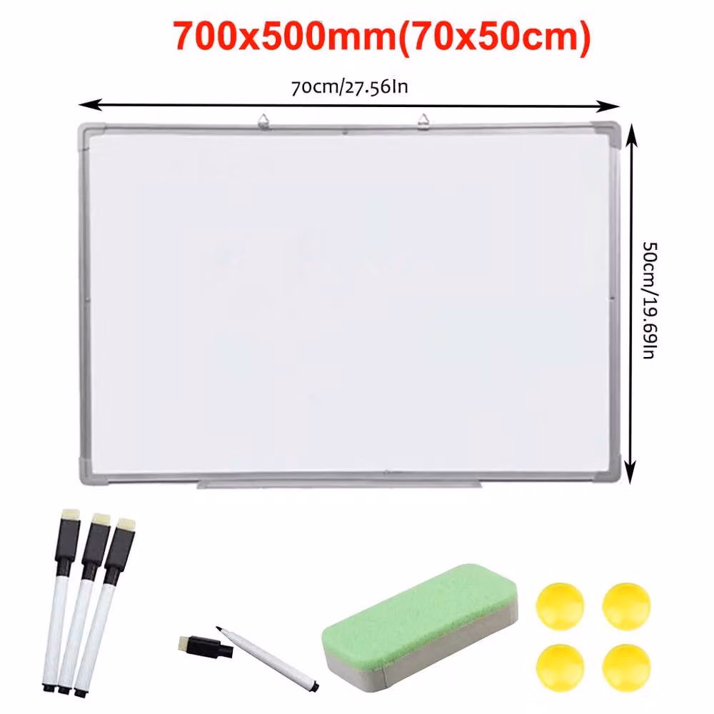 Kelvenix White Magnetic Dry Wipe Notice Board, White, W/H: 50 x 50 cm – 2