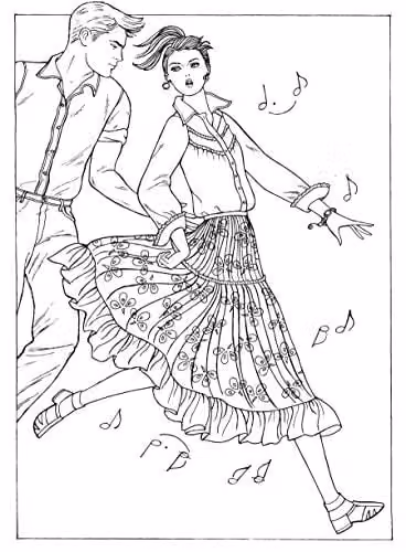 Dover Creative Haven Fabulous Fashions of the 1950s Colouring Book – 2
