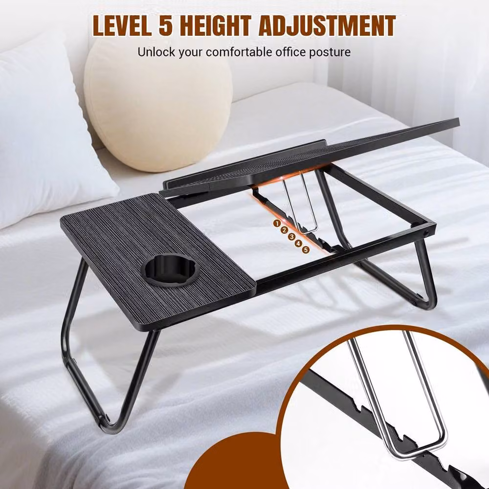 Kelvenix Portable Black Laptop Tray and Computer Lap Desk – 3