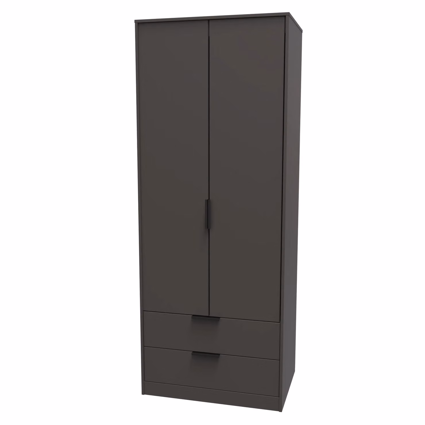 2 U Fuji Ready Assembled 2 Door 2 Drawer Wardrobe in Dark Grey – 2