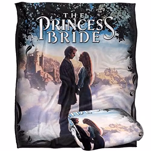 Trevco Princess Bride Storybook Love Super Soft Microfibre Fleece Throw Blanket, Multicolour, W: 152 cm, D: 127 cm – 1