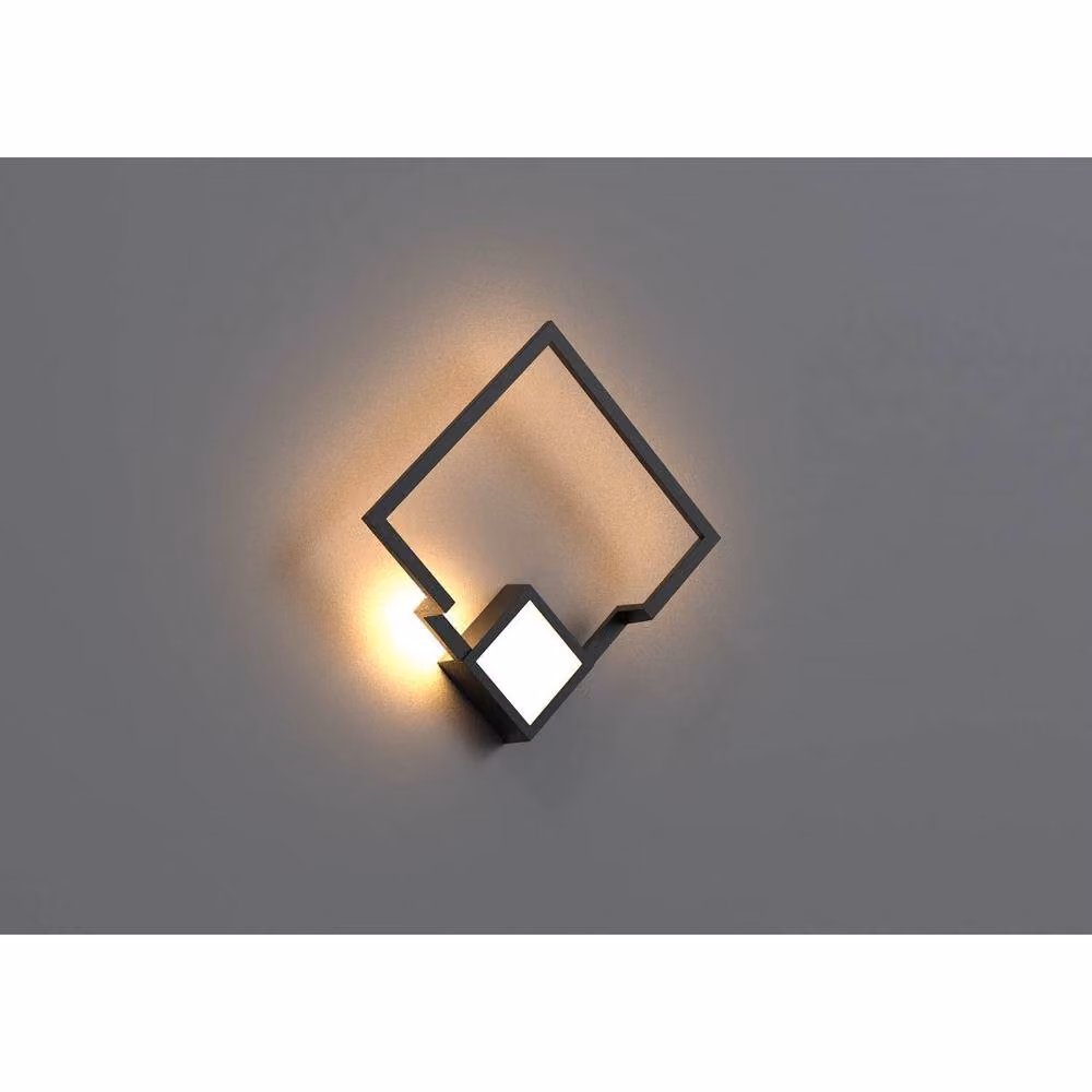 Netlighting Boutique Square LED Wall Lamp, Black, 18W, 3000K, 1150lm – 2