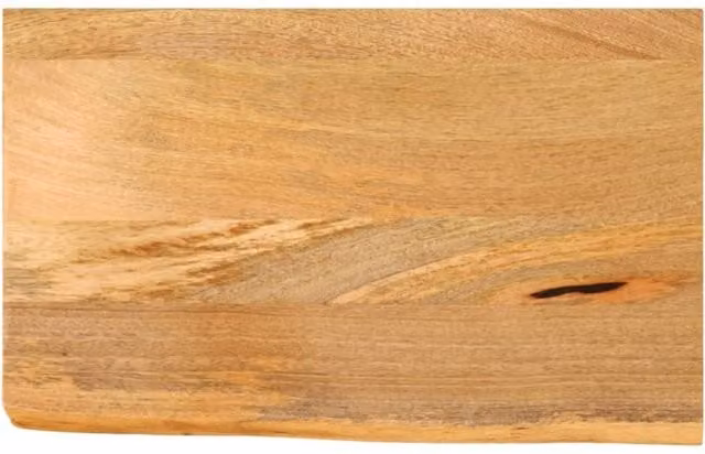 Berkfield Home Rustic Live Edge Solid Mango Wood Table Top, Brown, W: 40 cm, D: 30 cm, H: 3.8 cm – 1