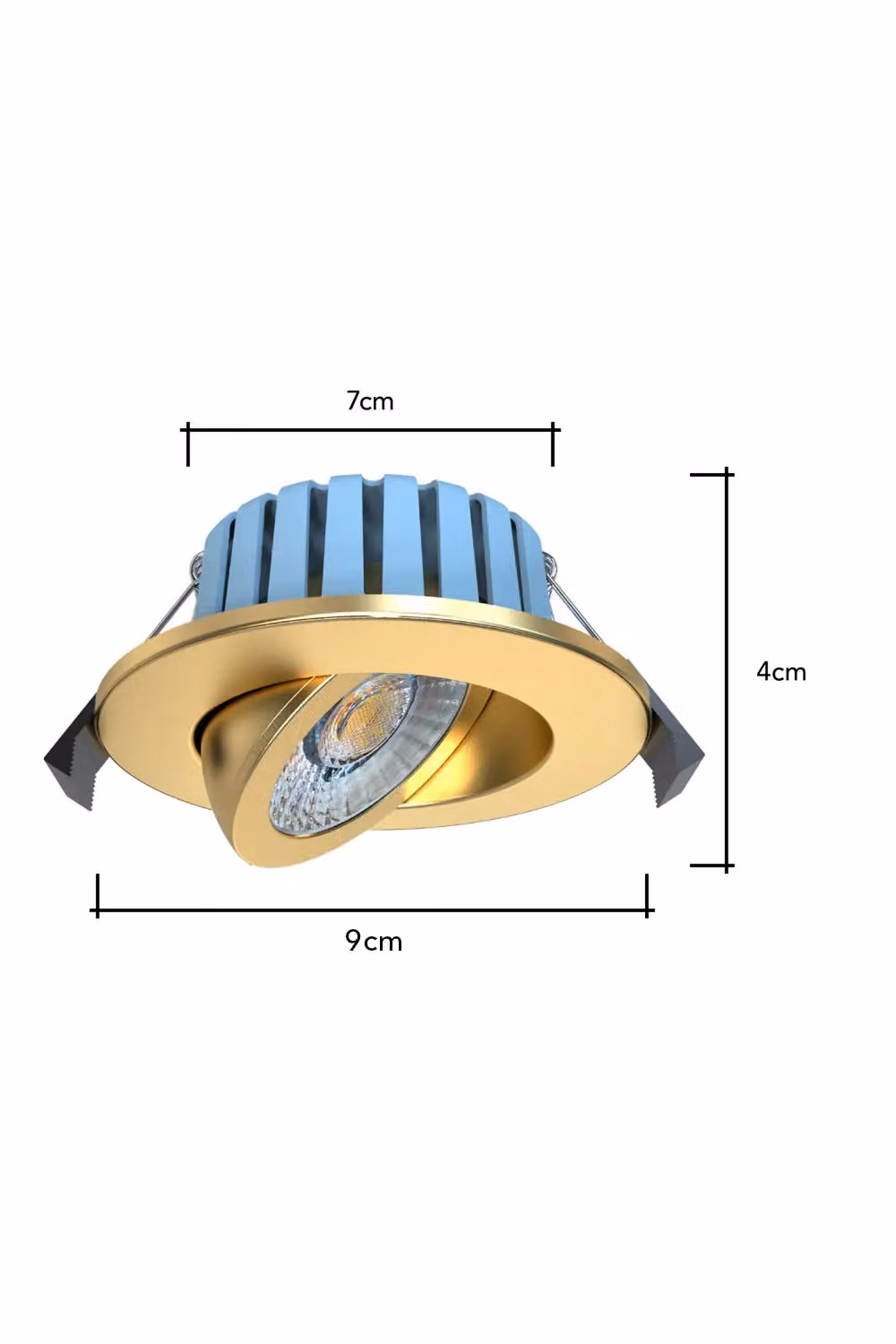 BHS Lighting Hudson Circular Adjustable Recessed Spot Light in Gold/Brass – 2