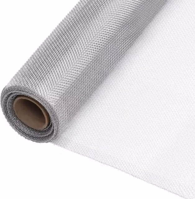 Berkfield Home Aluminium Mesh Screen, Silver, W: 60 cm, L: 1000 cm