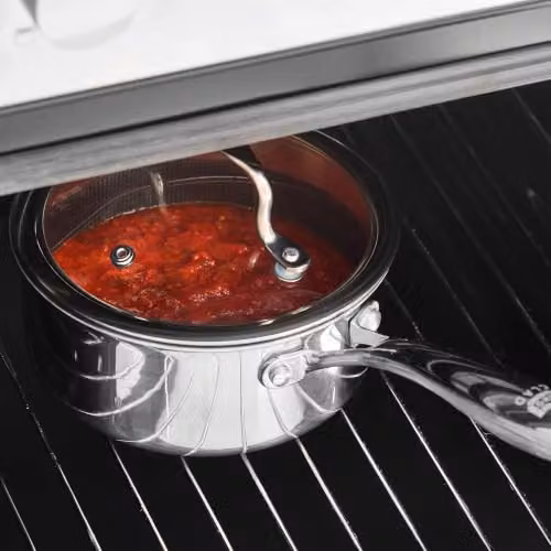 Tower Geo-Clad 5 Piece Hybrid Ceramic Cookware Set in Silver – 5
