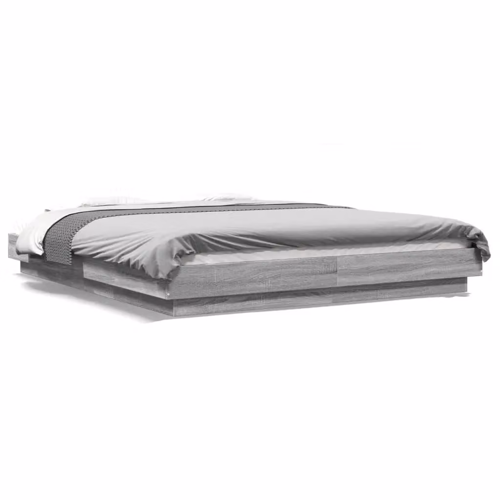 Berkfield Home King Size Bed Frame in Grey Sonoma, W: 150 cm, D: 200 cm – 2