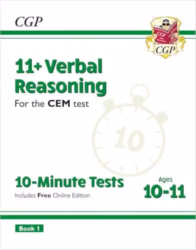 CGP 11+ CEM 10-Minute Tests Verbal Reasoning Ages 10-11 Book 1 with Online Edition