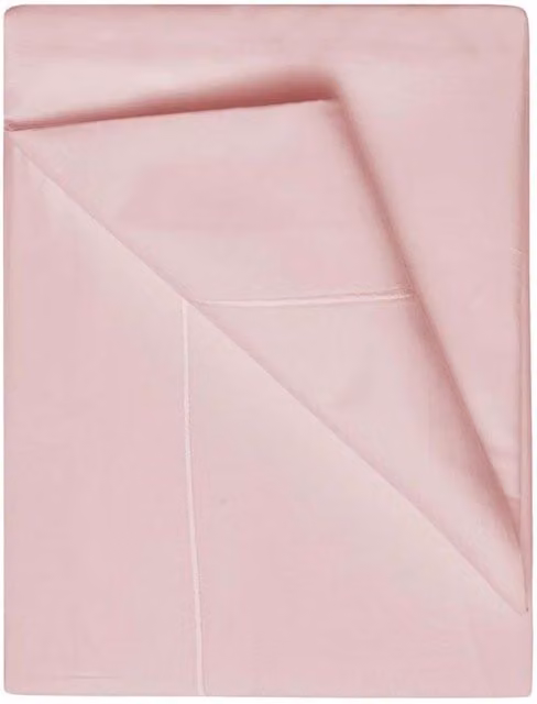Belledorm 400 Thread Count Egyptian Cotton Double Flat Sheet in Blush Pink, W: 140 cm, L: 200 cm