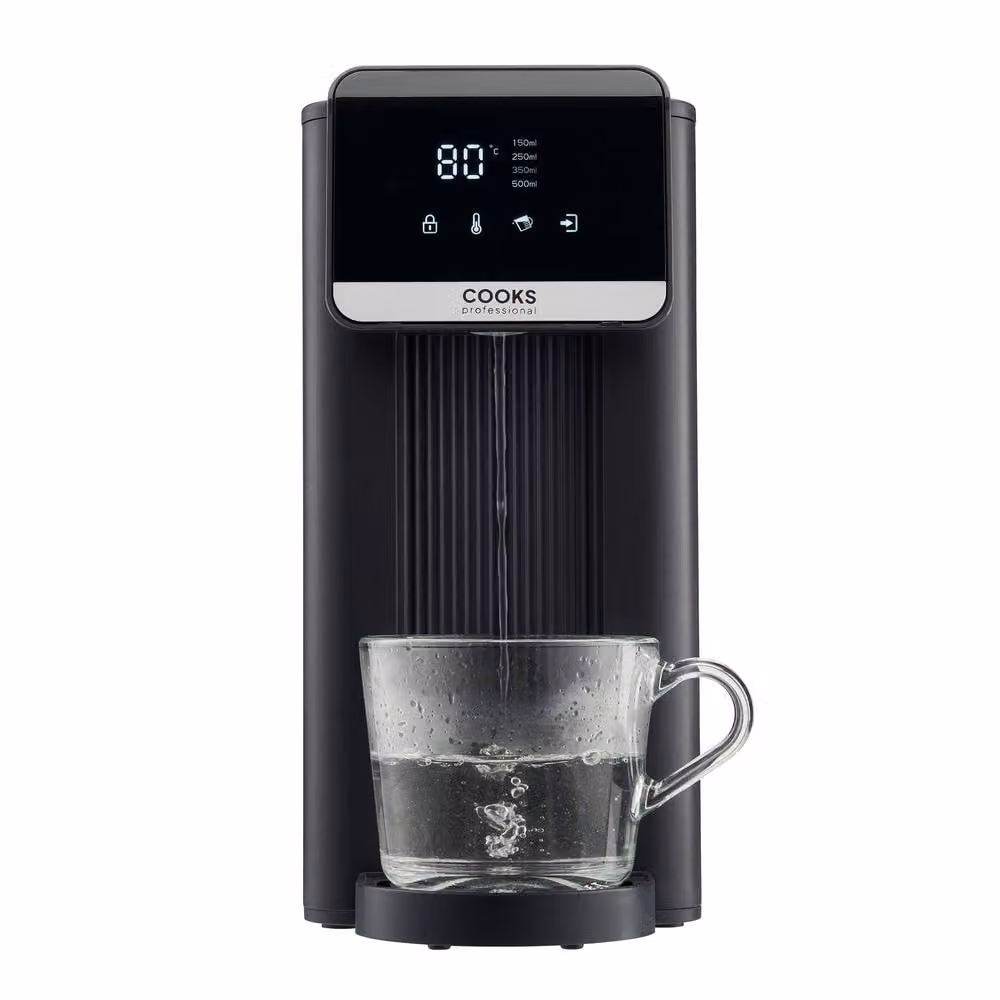Cooks Professional 2.5L Digital Hot Water Dispenser with Touch Display and Removable Tank in Grey – 4