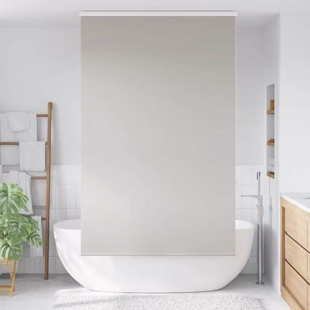 Berkfield Home Grey Opaque Shower Roller Blind with Cassette, W/H: 116 x 240 cm