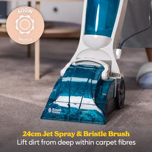 Russell Hobbs RHCC5001 Lightweight 600w Carpet Washer and Cleaner in White and Aqua – 3