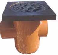 PBSL Group Black Drainage Bottle Gully Back Inlet with 110mm Square Grid