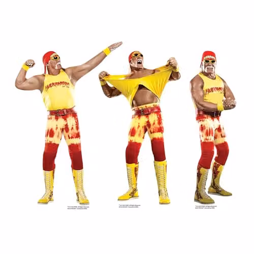 Star Cutouts WWE Hulk Hogan Legend Tabletop Cardboard Cutout, Multicolour, Height: 30 cm