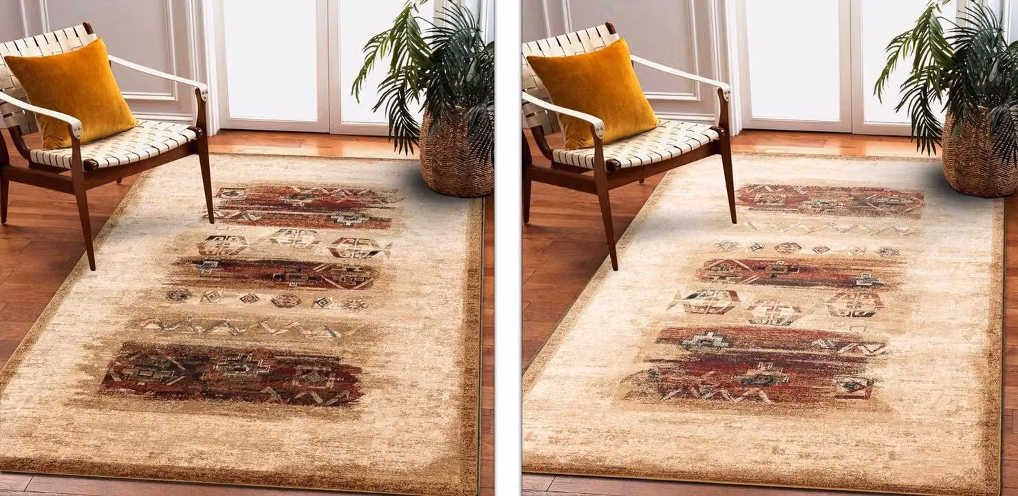 RugsX Wool Omega Rectangular Rug in Beige, W: 100 cm, D: 66 cm – 4