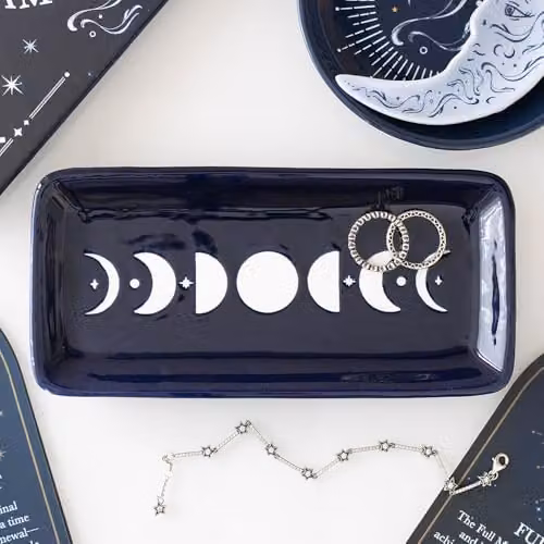 Something Different Wholesale Blue Moon Phase Ceramic Trinket Dish – 4
