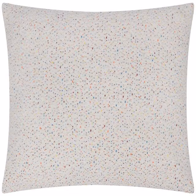 furn Hali Square Velvet and Polyester Filled Cushion in White, W/D/H: 45 x 45 x 45 cm – 1