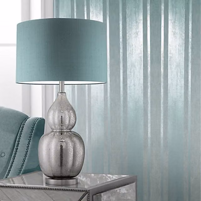 Muriva Abstract Striped Vinyl Wallpaper in Blue and Silver, W: 53 cm, H: 64 cm