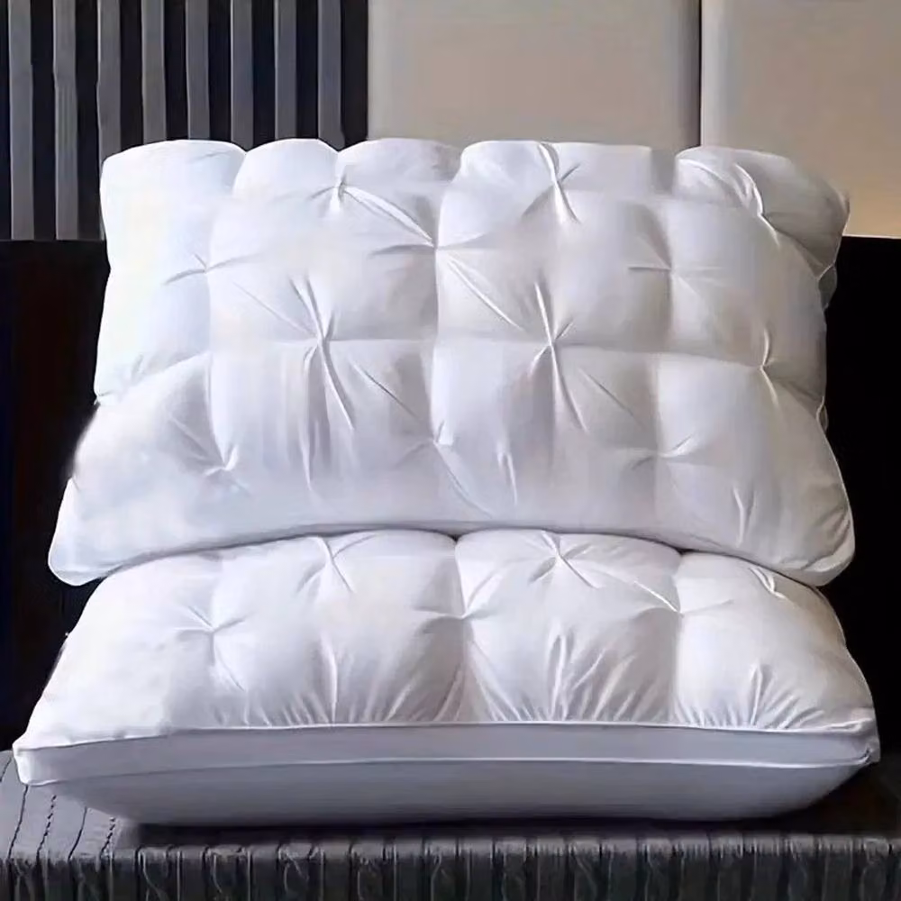 PAWNORA Hotel Quality Anti Allergic Polyester Pillows, White, 4 Pack, 800g each – 2
