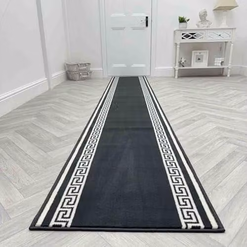 runrug Soft and Luxurious Hallway Runner Rug in Grey, W: 60 cm, L: 390 cm – 4