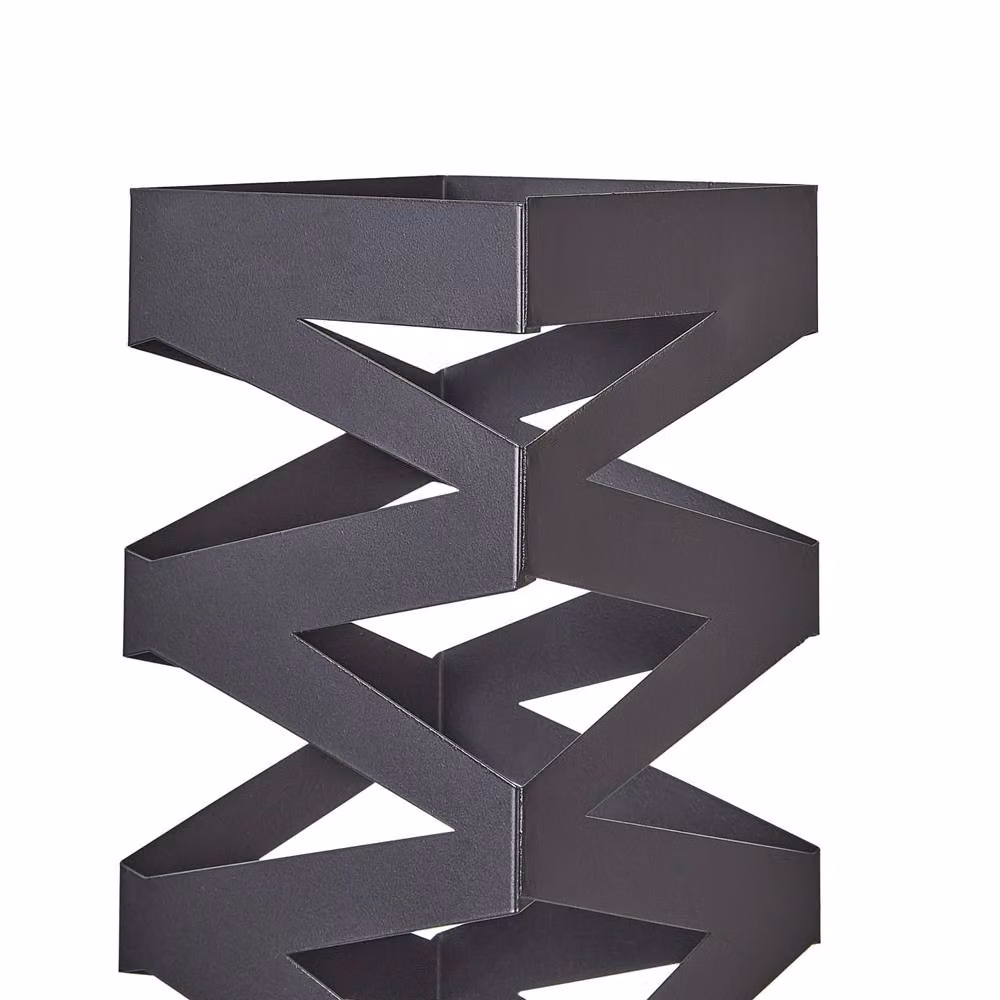 Wyld and Coco Black Zigzag Metal Freestanding Umbrella Stand – 4