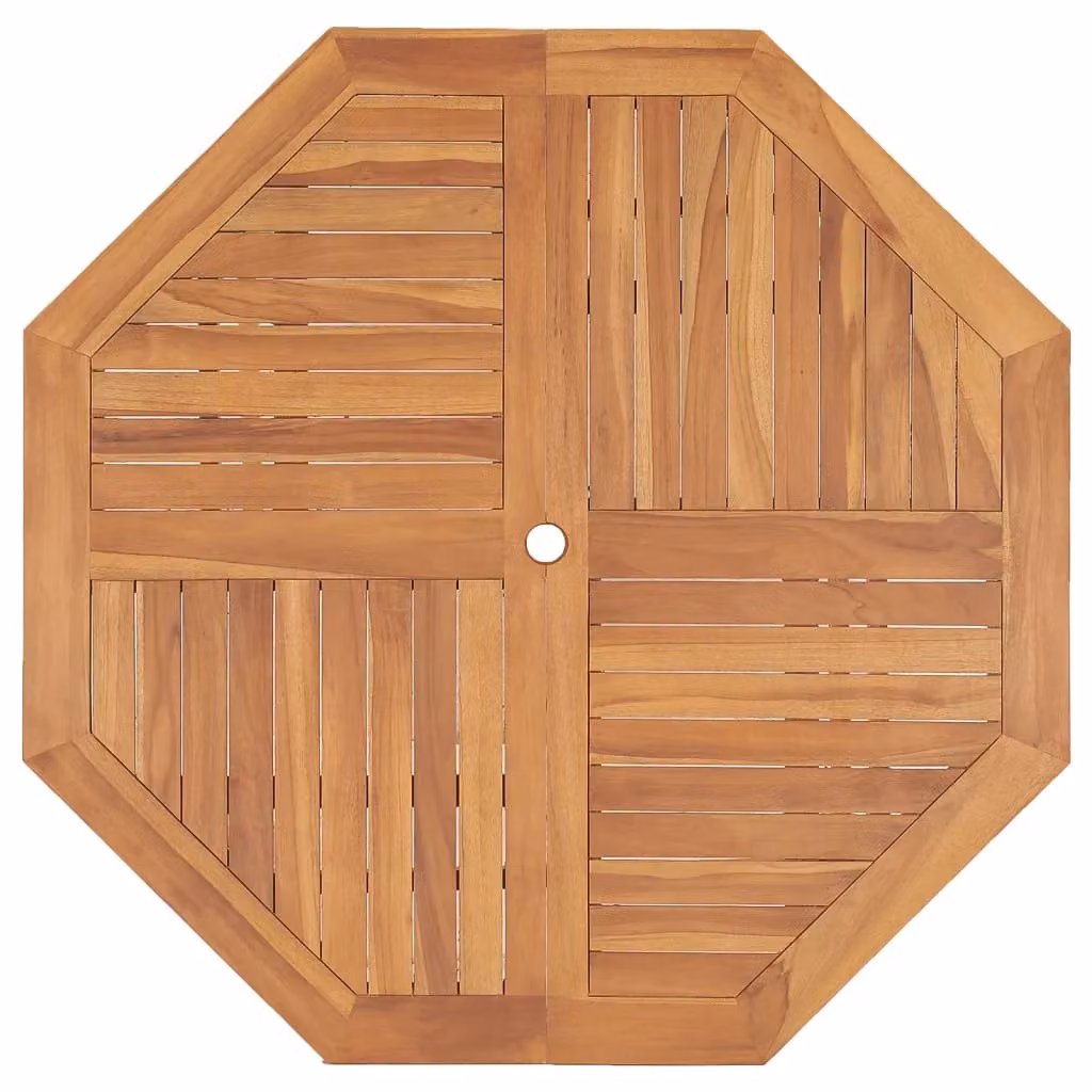Berkfield Home Solid Wood Teak Garden Dining Table in Brown, W/D/H: 110 x 110 x 75 cm – 3