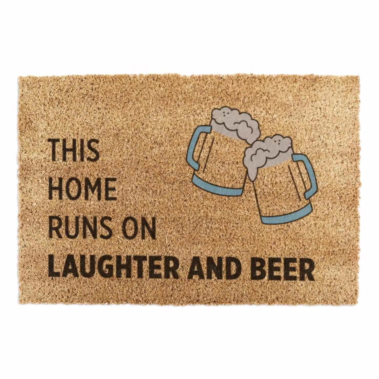 Artsy Mats Laughter & Beer Doormat in Brown, W/D: 90 x 60 cm – 2