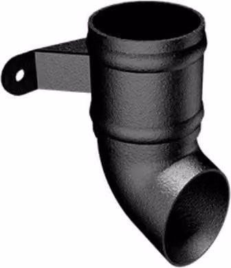 ARP Cast Aluminium Round Downpipe Shoe, 76mm, Black (9005 Leatherette)