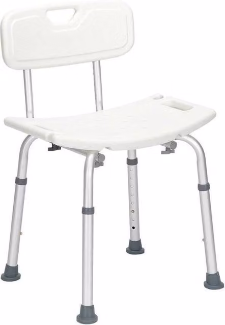 Kelvenix Adjustable Bath Chair Shower Seat in White