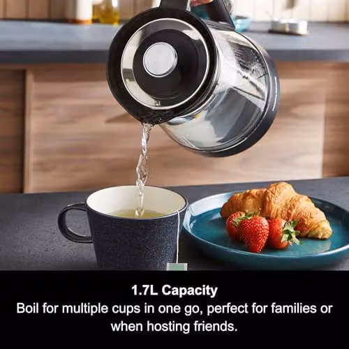 Morphy Richards Glass Jug Kettle, 1.7 l, Transparent with Blue Light Indicator – 3