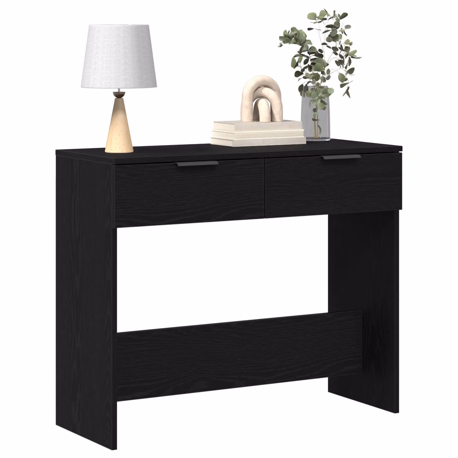 Berkfield Home Black Oak Console Table, W/D/H: 90 x 36 x 75 cm – 3